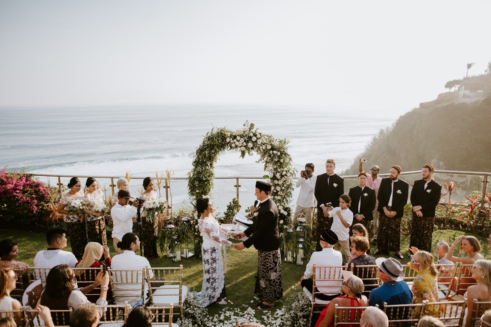 Ceremony Yunika Kieran Uluwatu cliff Bali