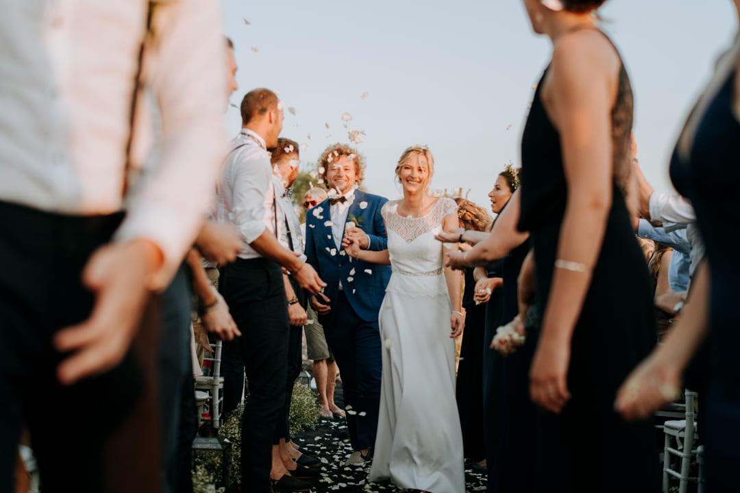 Petal shower ceremony Manon Pierre Bali