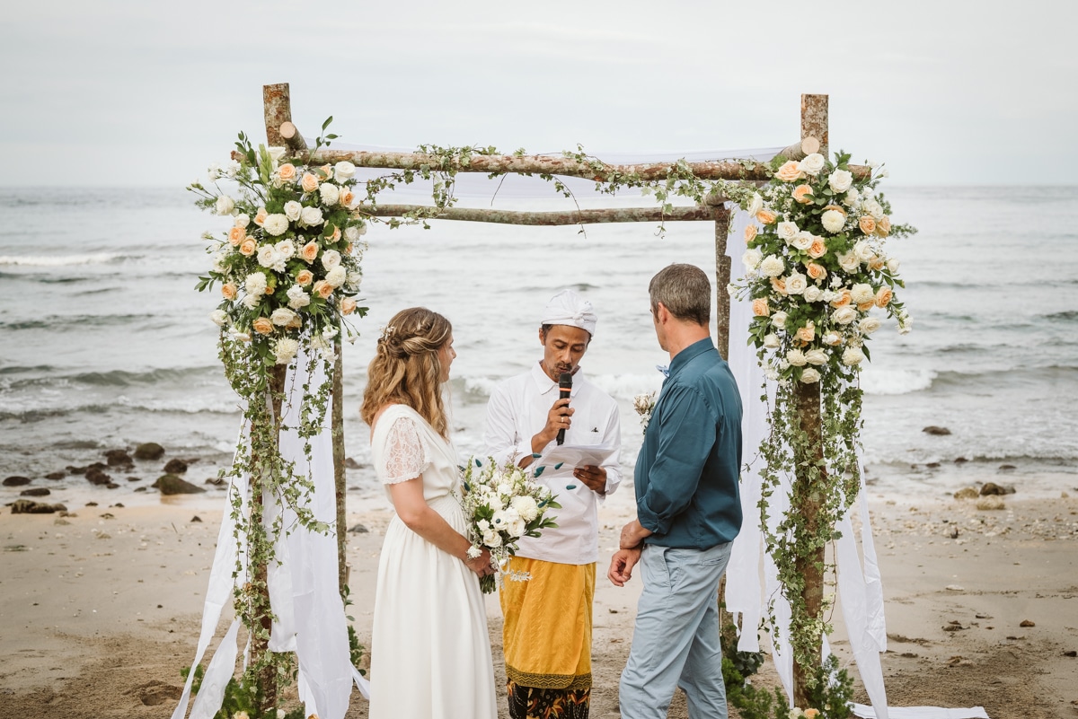 Wedding ceremony private beach Amed Bali