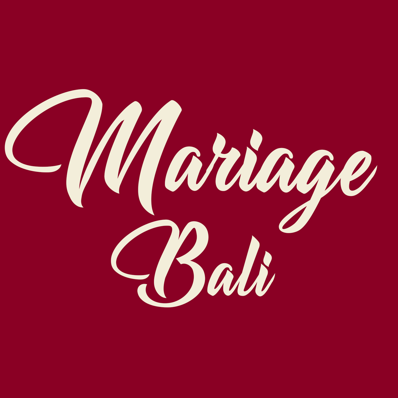 Mariage a Bali.